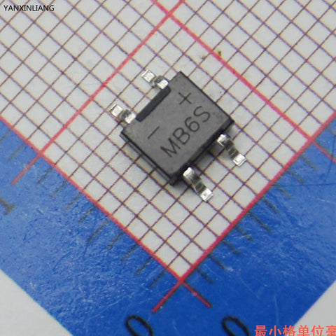 Default Title - 20pcs 600V 0.5A SOP-4 SMD rectifier diode bridge mb6s