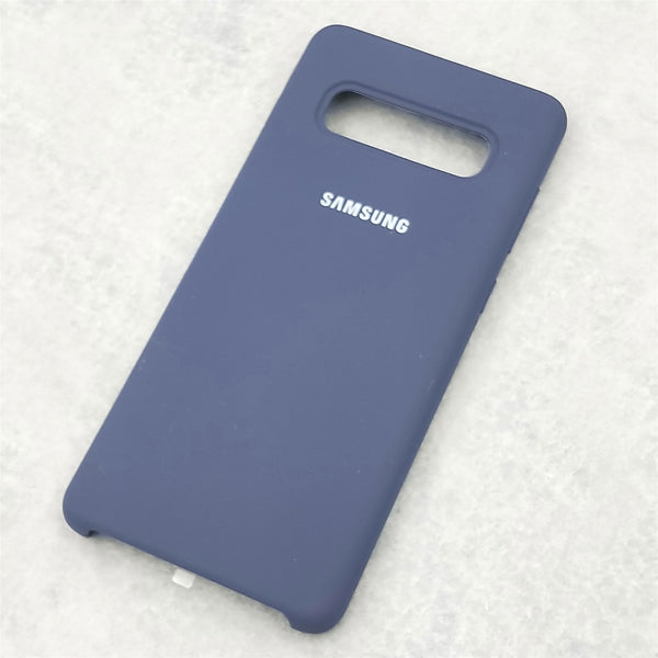 Dark blue / For S10 Plus - S10 Case Original Samsung Galaxy S10 Plus/S10e Silky Silicone Cover High Quality Soft-Touch Back Protective Shell S 10 + S10 E