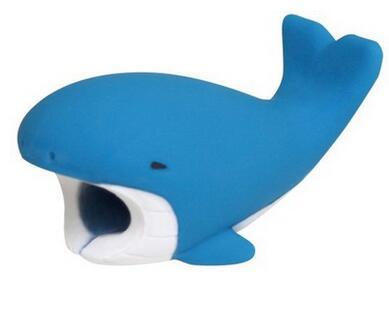 Whale - 1pcs kawaii Cable Bite Animal iphone Protector Shaped Winder Dog Bite Phone Accessory Prank Toy Funny