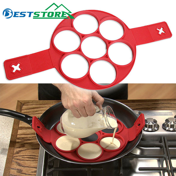 [variant_title] - Pancake Maker Egg Ring Maker Nonstick Easy Fantastic Egg Omelette Mold Kitchen Gadgets Cooking Tools Silicone