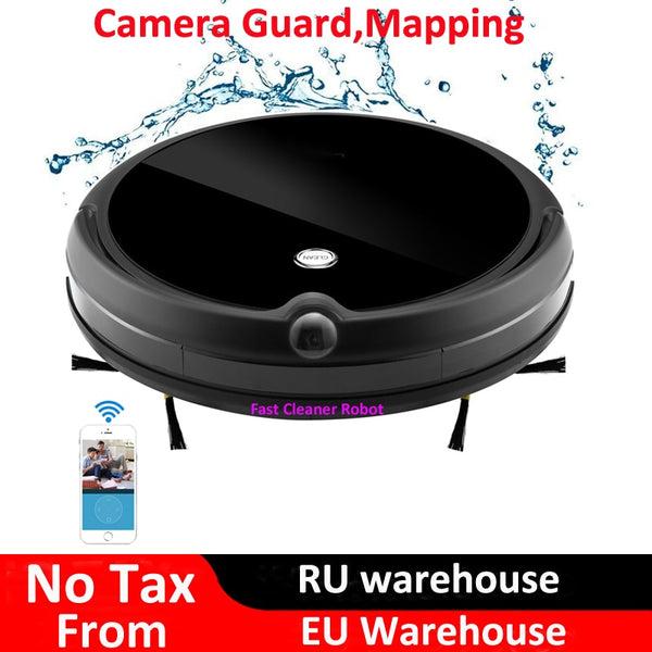 [variant_title] - 2018 Camera Guard Video Call Wet Dry Electric Vacuum Cleaner Robot With Map Navigation,WiFi App Control,Smart Memory,Water Tank