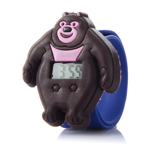 bear - Hot 3D 16 Animals Shape Cute Children'S Cartoon Watch Child Silicone Quartz Wristwatch Baby Girl Boy More Intimate Holiday Gift