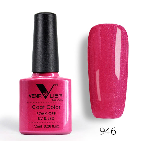 946 - New Free Shipping Nail Art Design Manicure Venalisa 60Color 7.5Ml Soak Off Enamel Gel Polish UV Gel Nail Polish Lacquer Varnish