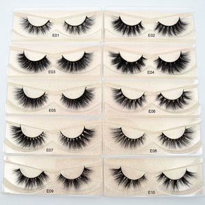 [variant_title] - Visofree Eyelashes 3D Mink Lashes natural handmade  volume soft lashes long eyelash  extension real mink eyelash for makeup E01