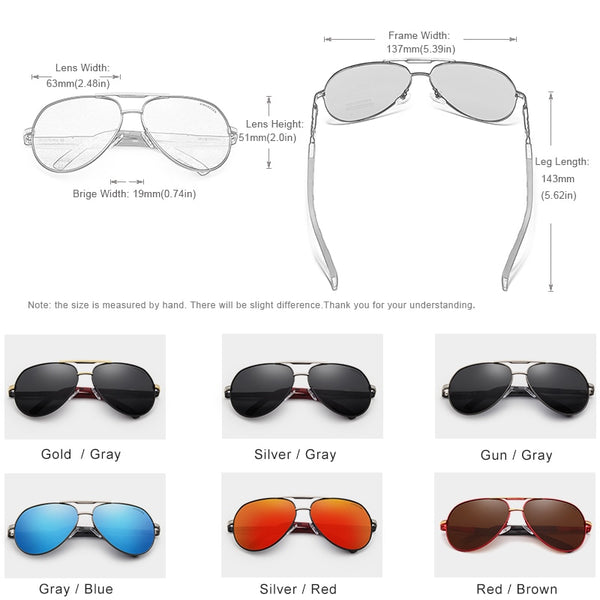 [variant_title] - KINGSEVEN Men Vintage Aluminum Polarized Sunglasses Classic Brand Sun glasses Coating Lens Driving Shades For Men/Wome