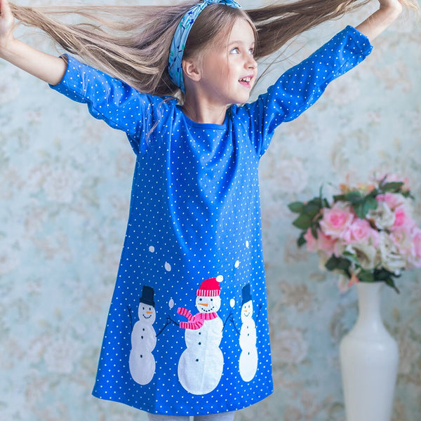 [variant_title] - Christmas Dress Baby Girls Clothes Long Sleeve Girls Dresses Children Vestidos Character Pattern Princess Dress Kids Clothing