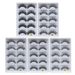 [variant_title] - MB  5 pairs Mink Eyelashes 3D False lashes Thick Crisscross Makeup Eyelash Extension Natural Volume Soft Fake Eye Lashes