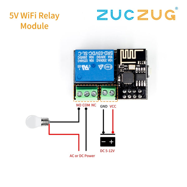 Default Title - ESP8266 ESP-01S 5V WiFi Relay Module Things Smart Home Remote Control Switch for Arduino Phone APP ESP01S Wireless WIFI Module
