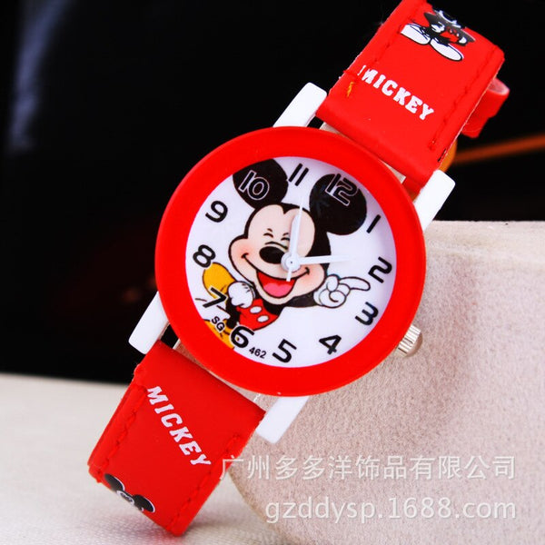 [variant_title] - New 2016 fashion cool mickey cartoon watch for children girls Leather digital watches for kids boys Christmas gift wristwatch