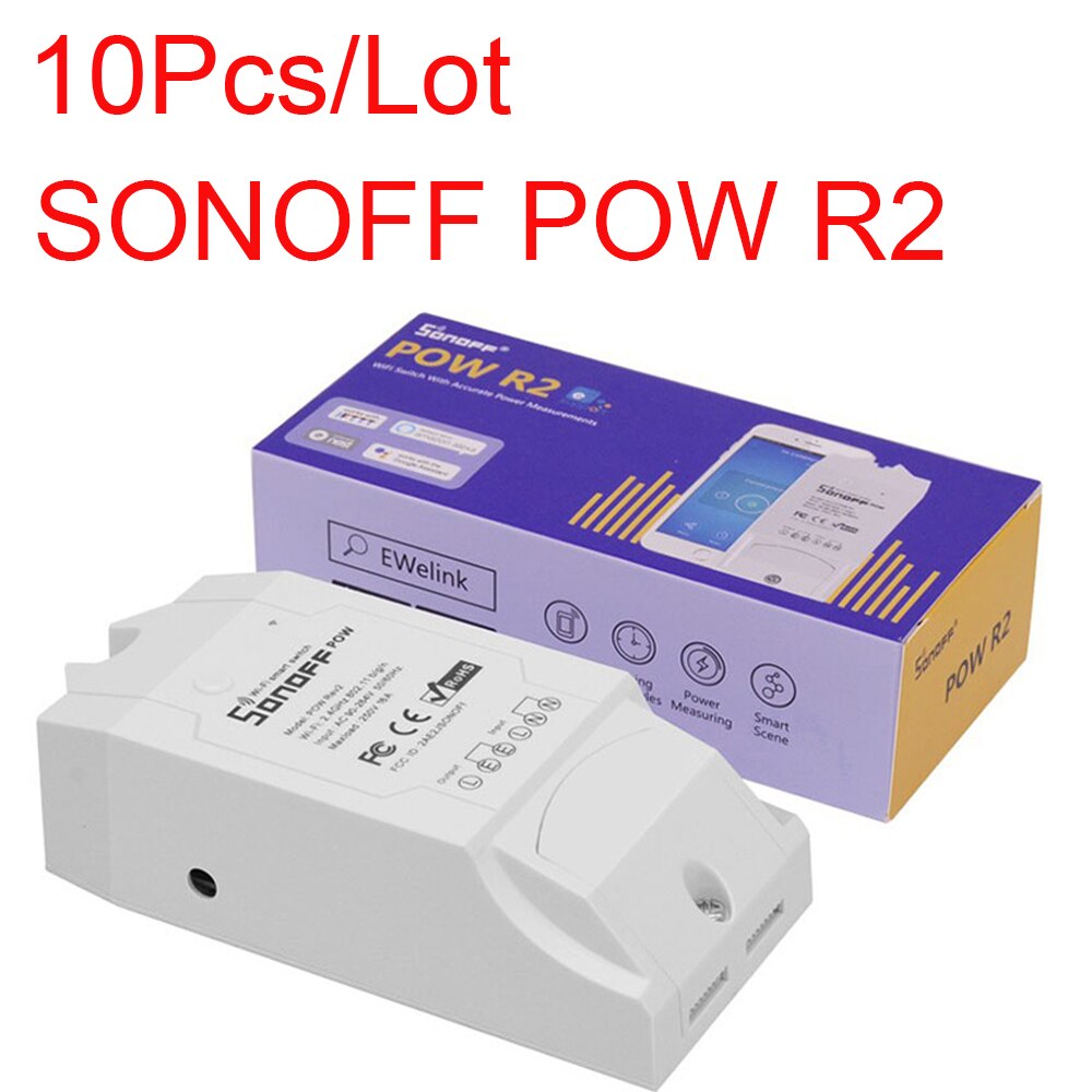 Default Title - 10PCS SONOFF POW R2 15A 3500W Wifi Switch Controller Real Time Power Consumption Monitor Measurement For Smart Home Automation
