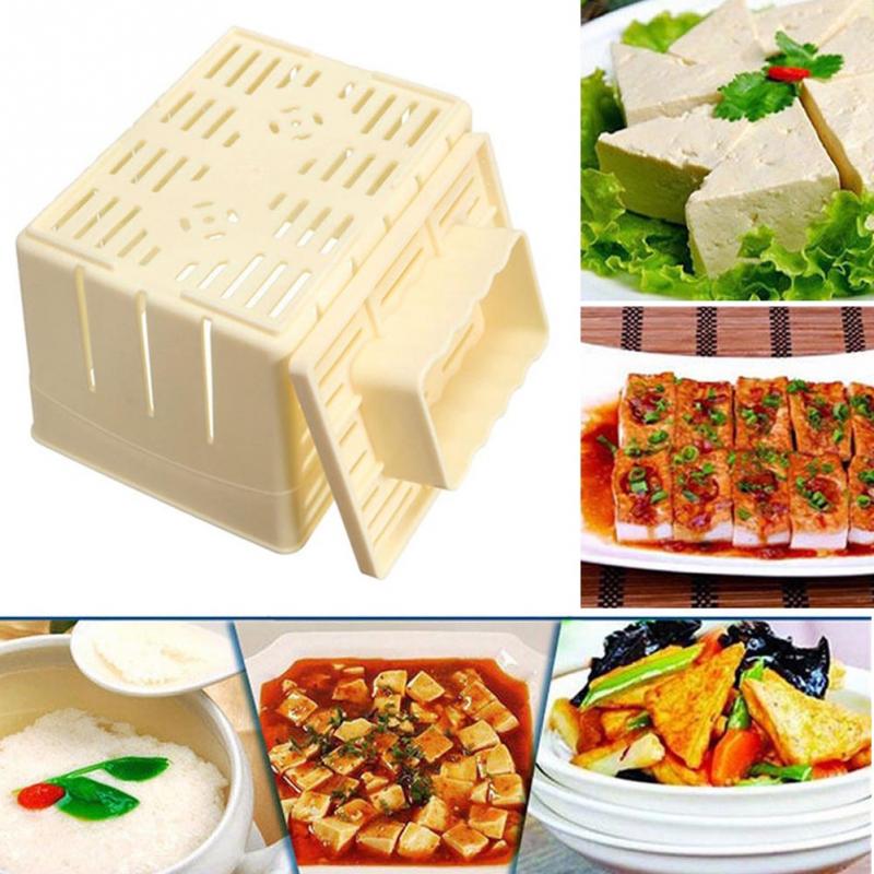 Default Title - 500g Capacity DIY Plastic Tofu Press Mould Homemade Soybean Curd Making Mold with Cheese Cloth Kitchen Cooking Tool Set