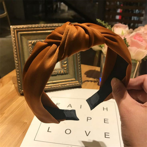 1 - Haimeikang Solid Colors Hair  Knotted Hair Band for Women Headbands Hairbands Headwear 2018 New Arrival