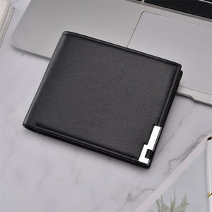 horizontal black - Top 2019 ultra-thin short Sequined Men Wallets with Coin Bag Man Wallet Male Small Money Purses Dollar Slim Purse Card Case W295