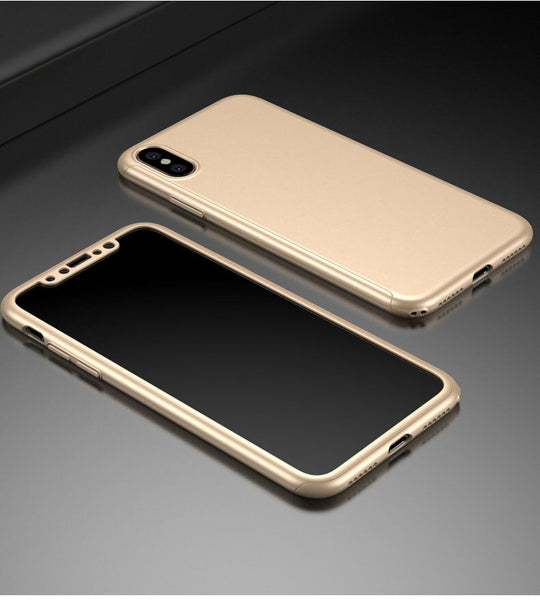 Gold / For Pocophone F1 - Olhveitra Case For Xiaomi MiMax3 Mi Max 3 2 Case 360 Full Cover Protective + Tempered Glass Film For Xiaomi Pocophone F1 Fundas