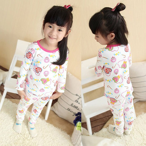 White lollipop / 12M - Children Clothing 2018 New Autumn Winter Girls Boys Plush underwear warm Christmas Outfit Kids Clothes Sets Child Pajamas Sets