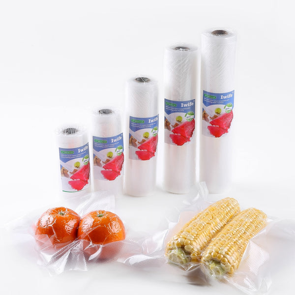 [variant_title] - Iwife Vacuum Bags For Food Vacum Sealer Film Vakum Sealing Vacum Package Vaccum Seal Packer 12+15+20+25+28 5 Rolls Dropshipping