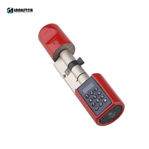 [variant_title] - LANXSTAR Adjustable Smart Electronic Lock Unlock By Password Bluetooth Hardware Lock Keyless EURO Lock Cylinder