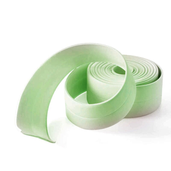 Green - DIY Kitchen bathroom waterproof mildew tape corner line corner seam moisture proof mold protection Right angle Self-adhesive PVC