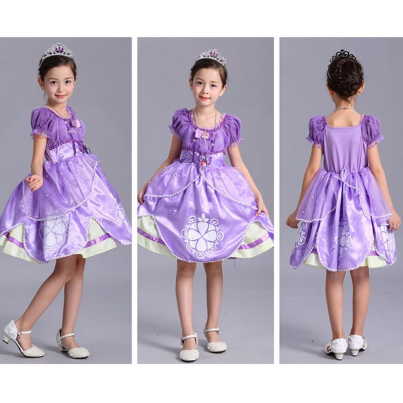 [variant_title] - Halloween Christmas gift carnaval cosplay costume for kids princess dress sofia skirt fairy tale character acting clothing