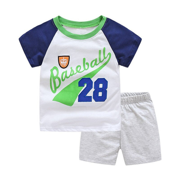 as photo-366 / 2T - VIDMID Baby boys clothing sets for kids boys short sleeve t-shirts shorts kids new T-shirt pants children's clothing set 7055