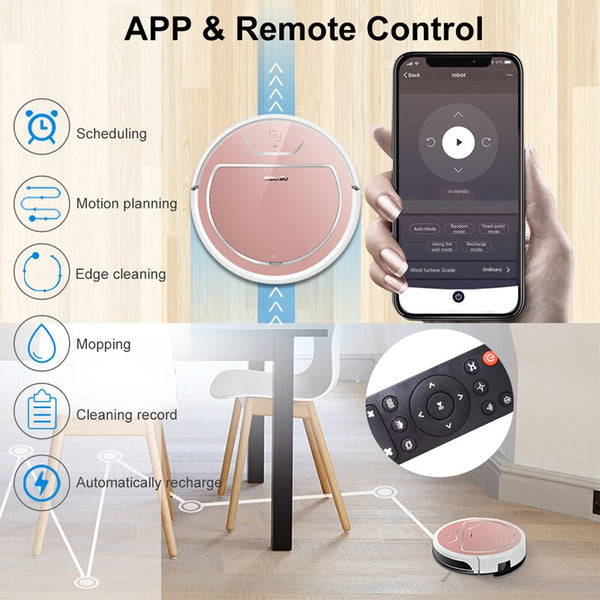 [variant_title] - Robot Vacuum Cleaner 350ML Electronic Suction Sweep Dry and Wet 2000 Pa Intelligent Navigation APP Control Robotic Dust Cleaner