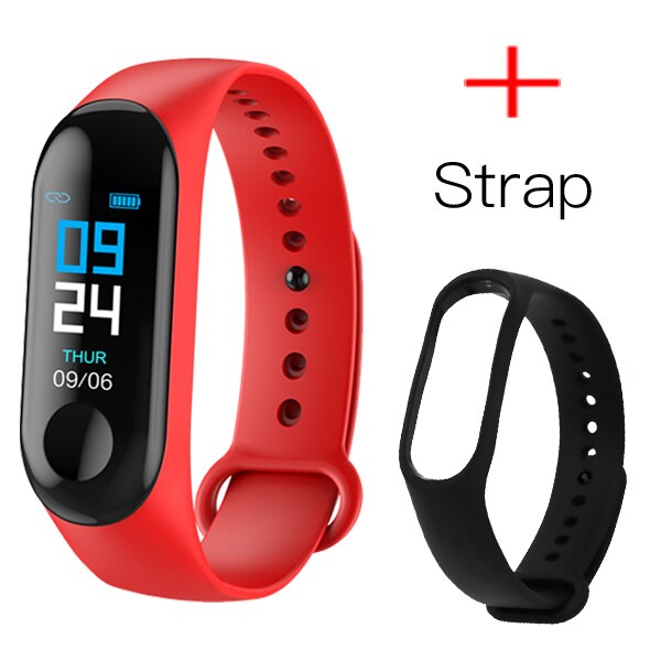 Red Plus Strap - MAFAM Smart Watch Men Women Heart Rate Monitor Blood Pressure Fitness Tracker Smartwatch Sport Smart Clock Watch For IOS Android