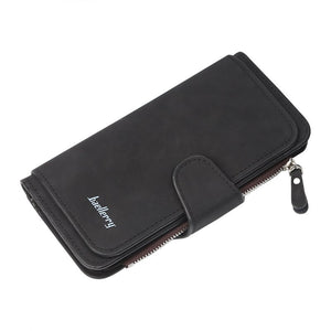 Black - Fashion Women Wallets Long Wallet Female Purse Pu Leather Wallets Big Capacity Ladies Coin Purses Phone Clutch WWS046-1