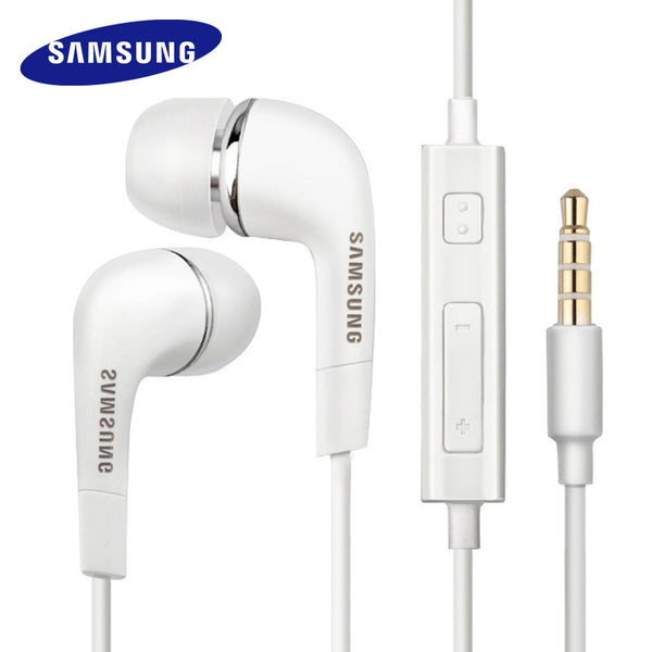 Default Title - Samsung Earphones EHS64 Headsets With Built-in Microphone 3.5mm In-Ear Wired Earphone For Smartphones with free gift (White)