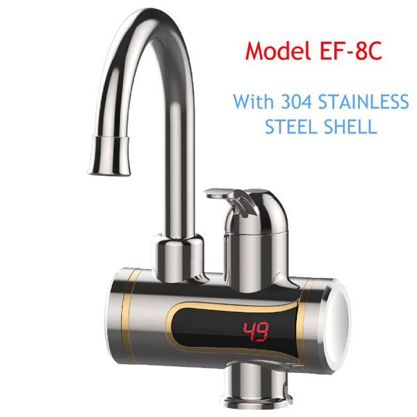 EF-8C Under inlet - Ecofresh Electric Faucet Instant Water Heater Tap Faucet Heater Cold Heating Faucet Tankless Instantaneous Water Heater