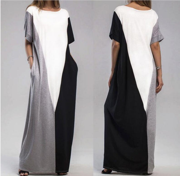 gray / L - Fashion Loose Islamic Clothing Muslim Turkish Dresses Abayas For Women Abaya Dubai Bangladesh Long Dress Black Grey Red Summer