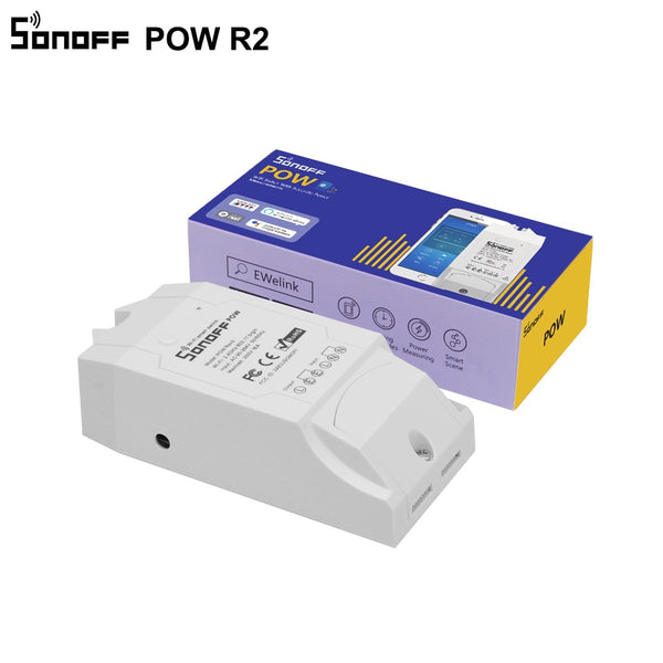 Default Title - SONOFF Pow R2 WiFi Switch With Power Consumption Measurement WiFi Power Switch 15A Smart Wifi Switch Controller Works with Alexa