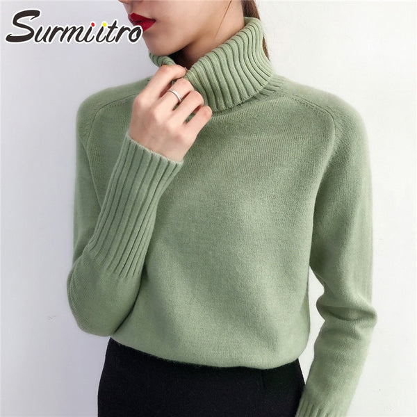 Surmiitro Sweater Female 2019 Autumn Winter Cashmere Knitted Women Sweater And Pullover Female Tricot Jersey Jumper Pull Femme