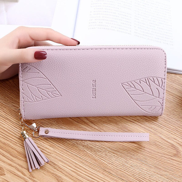 [variant_title] - Womens Wallets and Purses PU Leather Wallet Femal Red/pink/black/gray Long Women Purse Large Capacity Bag Women&#39;s Wallet