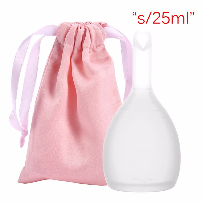 translucent S - 1pc Menstrual Cup for Female Menstrual Period Medical Hygiene Silicone Soft Reusable Menstrual Cup 3 Colors