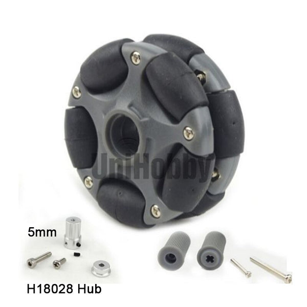 [variant_title] - UniHobby UH135 58mm Plastic omni wheels for arduino robot kit L E G O NXT and Servo Motor with Plastic Universal Hubs