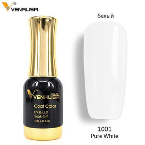 1001 White - #60751  2019 New Venalisa Nail Paint Gel 12ml 120 colors Gel Polish Nail Gel Soak Off UV Gel Polish Nail Lacquer Varnishes