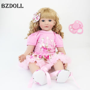 Default Title - 60cm Silicone Reborn Baby Doll Toys 24inch Vinyl Princess Toddler Babies Dolls Alive Birthday Gift Play House Toy Girls Bonecas