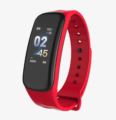 Red - Wearpai C1Plus Men Sport Watches Heart rate Blood Pressure  Sleep Monitoring FitnessTracker Digital Clock Relogio Inteligente
