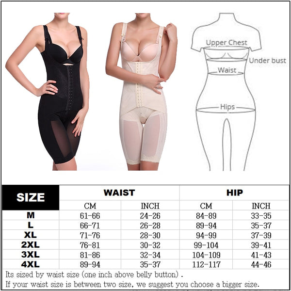 [variant_title] - Women's Full Body Shaper Waist Cincher Underbust Corset Adjustable Waist Trainer Firm Bodysuits Postpartum Shapewear Plus Size