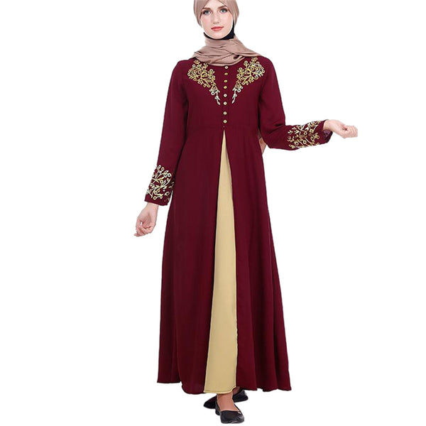 [variant_title] - 1PC Fashion Muslim Print Dress Women MyBatua Abaya with Hijab Jilbab Islamic Clothing Maxi Muslim Dress Burqa Dropship March22