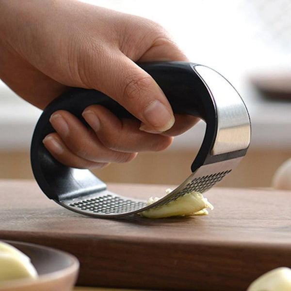 [variant_title] - 1pcs Stainless Steel Garlic Presses Manual Garlic Mincer Chopping Garlic Tools Curve Fruit Vegetable Tools Kitchen Gadgets