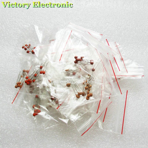 Default Title - 300PCS Ceramic capacitor 2PF-0.1UF,30 valuesX10pcs=300pcs,Electronic Components Package,ceramic capacitor Assorted Kit