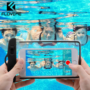 [variant_title] - FLOVEME Waterproof Smartphone Case For Phone Pouch Bag 6.0" Underwater Luminous Phone Case For iPhone XR Huawei Xiaomi Universal
