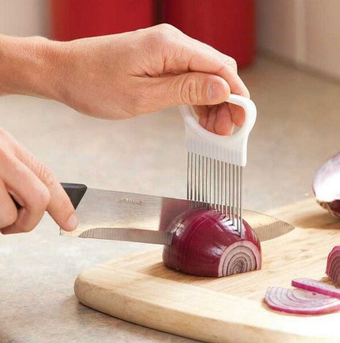 [variant_title] - Hot-Selling Creative kitchen tool vegetable fruit beef onion slicer cutting holder slicing cutter stainless steel meat needle