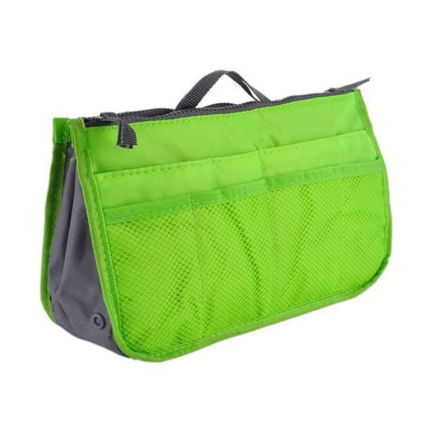 Light Green - Women Travel Cosmetic Bags Portable Makeup Brush Handbag Pouch Insert Large Beauty Toiletry Bath Wash Make Up Brush Holder Bag