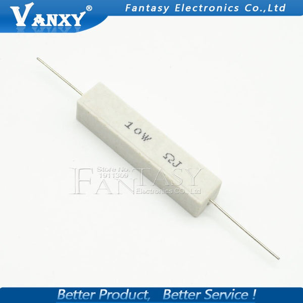 [variant_title] - 10pcs 10W Cement resistance resistor 1 2 5 8 10 15 20 25 100 ohm 1R 2R 5R 8R 10R 15R 20R 25R 100R 1k 2k 10k