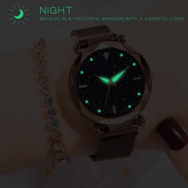 [variant_title] - Luxury Women Watches 2019 Ladies Watch Starry Sky Magnetic Waterproof Female Wristwatch Luminous relogio feminino reloj mujer