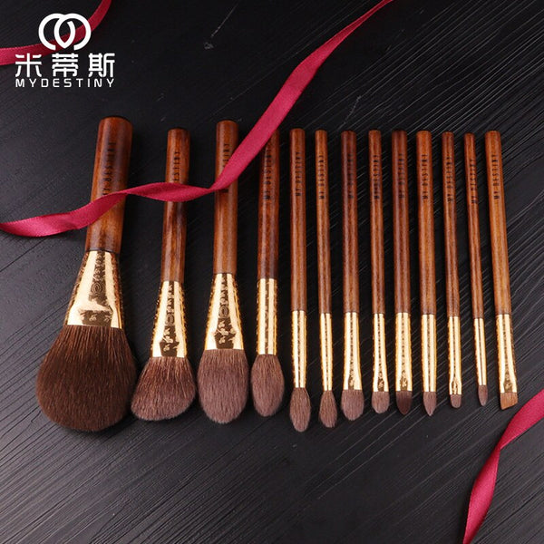 [variant_title] - MyDestiny Luxurious Traditional Brush Set 13-Brushes Super Soft Australian Squirrel Hair Face Eye Brushes - Beauty Makeup Tools (MD-TRADITIONAL-SET)