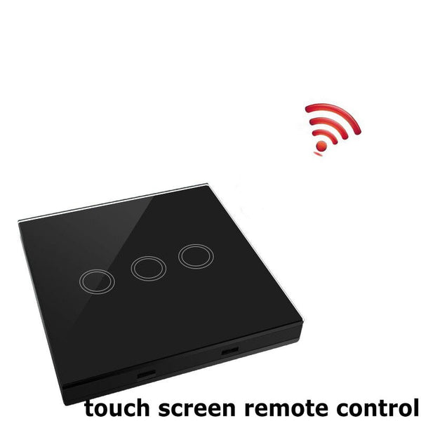 3 gang B transmitter - EU Standard Double Control Switch Wireless Remote Control Transmitter 433 Mhz Glass Panel switch shape for wall light