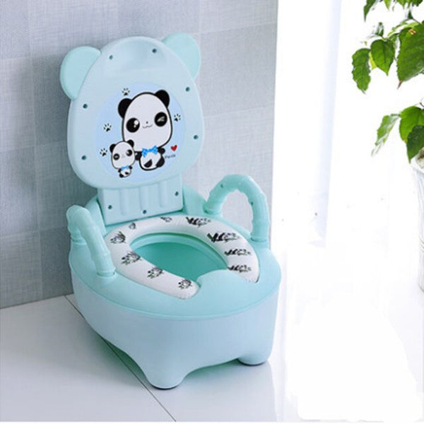 J Have Soft Pad - Cute Baby Toilet Potty Seat Cartoon Children Training Pan Toilet Girls Boy Toilets Training Outdoor Travel Infant Potty Cushions